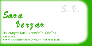 sara verzar business card